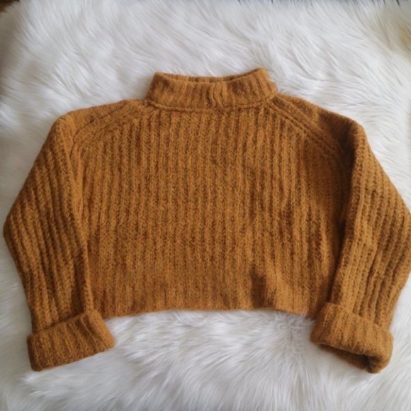 NWT Free People Alpine Brown Knit Sweater Size Medium - Picture 8 of 9